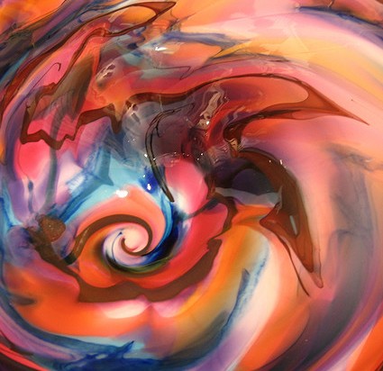Rainbow Swirly Glass by moonlightbulb on flickr