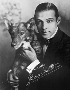 Rudolph Valentino and his dog. Photo courtesy Orange County Archives on flicker.com
