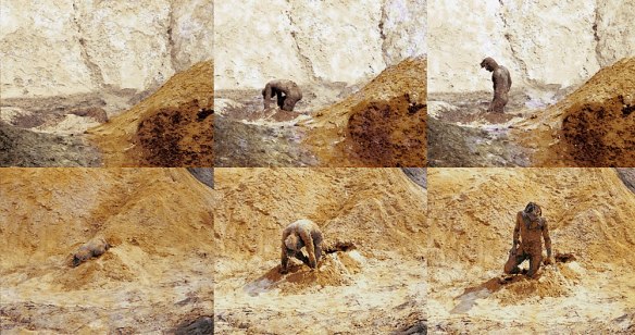 Charles Simonds, Birth, 1970, 16mm film transferred to DVD; color and sound, 3 minutes.