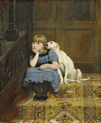 Briton Riviere, Sympathy. 1877. oil on canvas. Royal Holloway Collection.